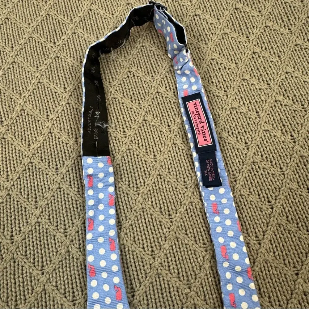 Vineyard Vines Kids' Blue Polka Dot Bow Tie Adjustable Sizing